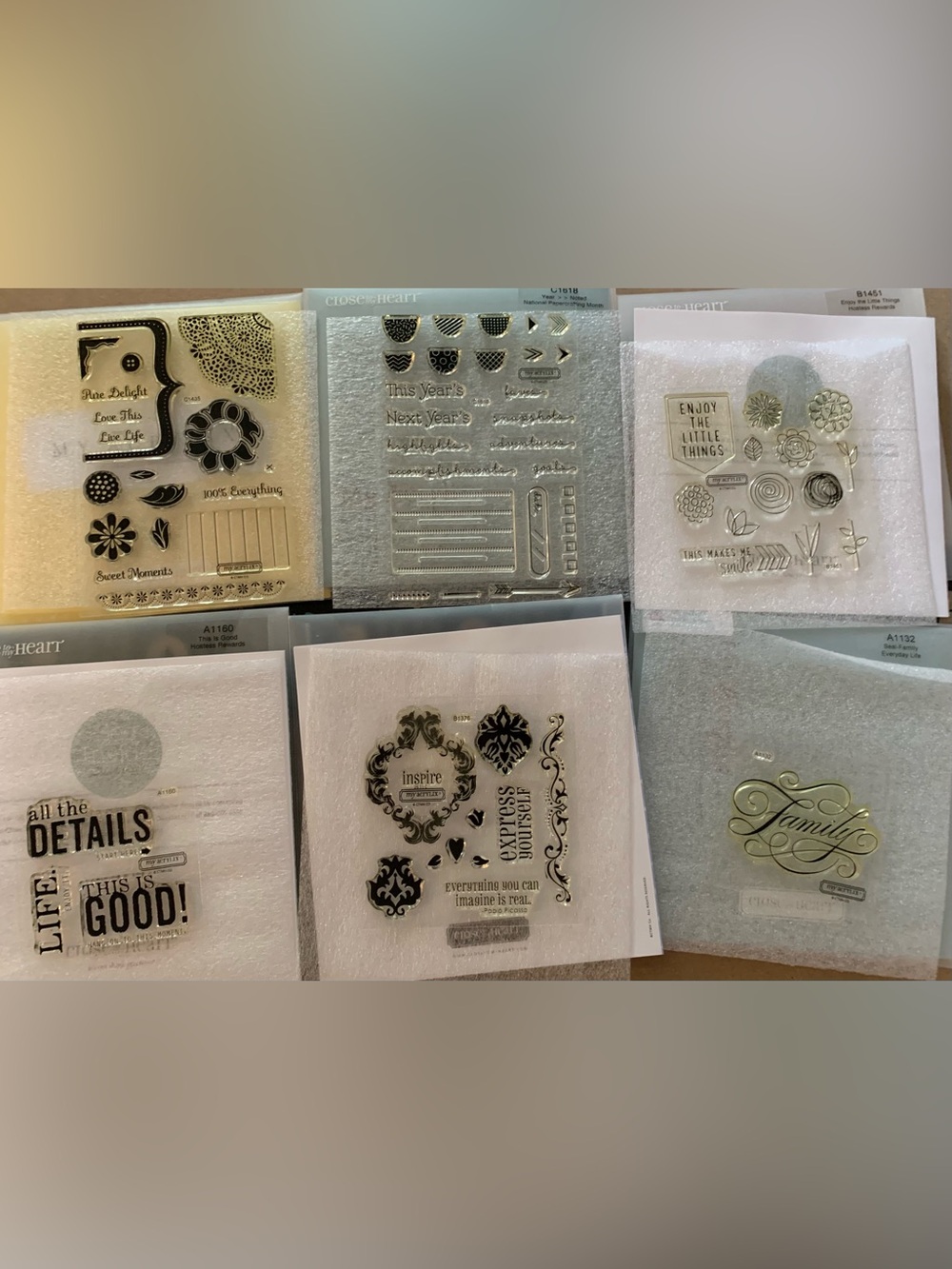 Close to My Heart Clear  Stamp Set Collection - 6 sets